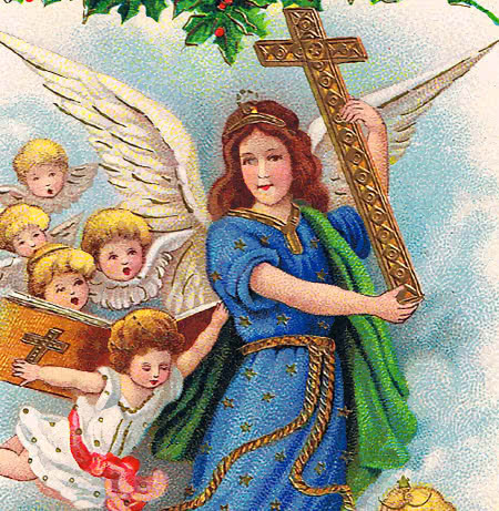 Christmas angel with cross 1914