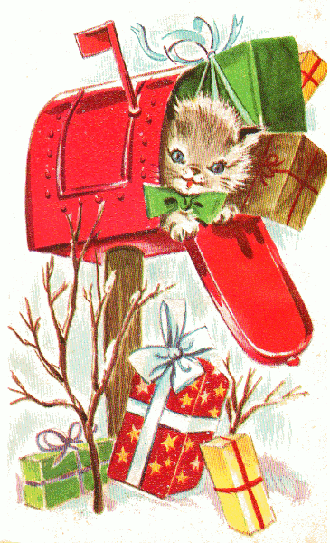 cat mailbox holiday