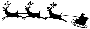 Santas sleigh silhouette