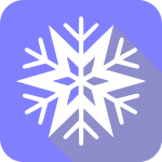 snowflake flat Christmas icon