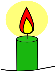 Candle bright green