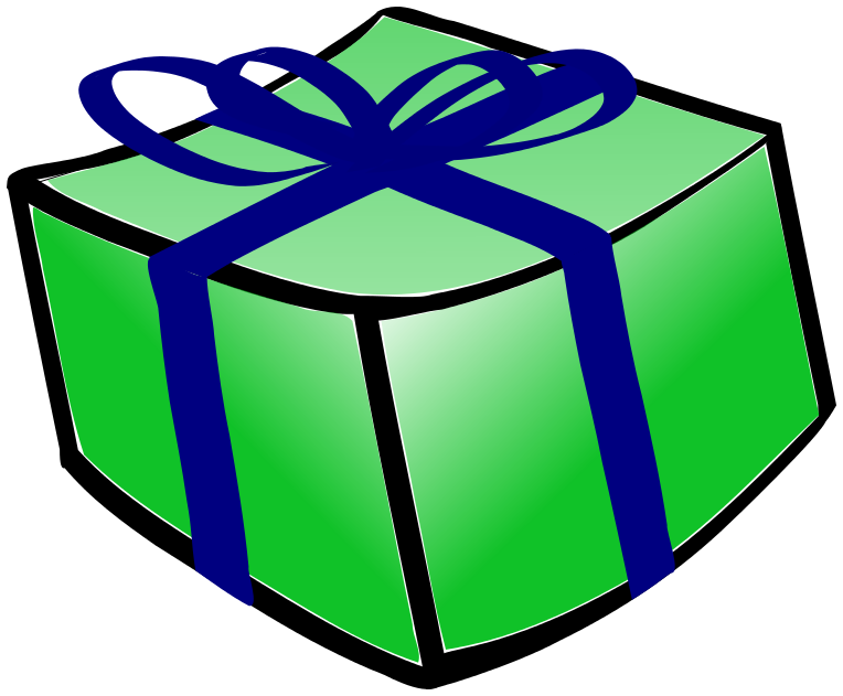 gift box bold green