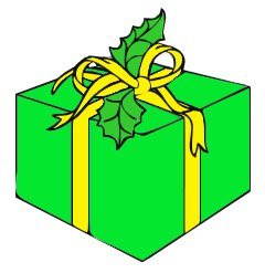 package gold ribbon and green