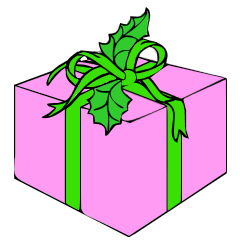 package green ribbon and pink