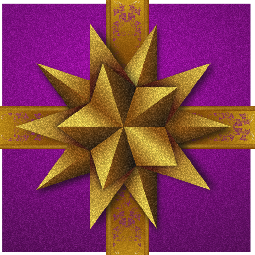 gift box purple gold