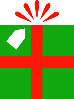 present green red tag