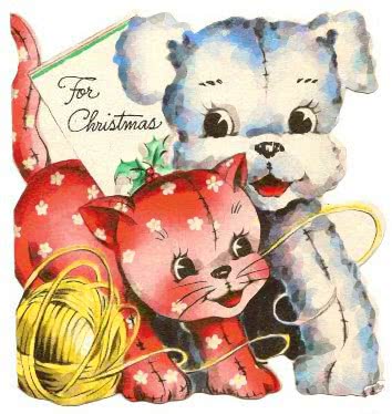 Christmas Card dog cat