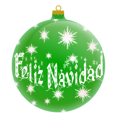 Feliz Navidad  Spanish green