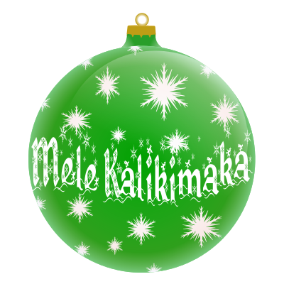 Mele Kalikimaka  Hawiian green