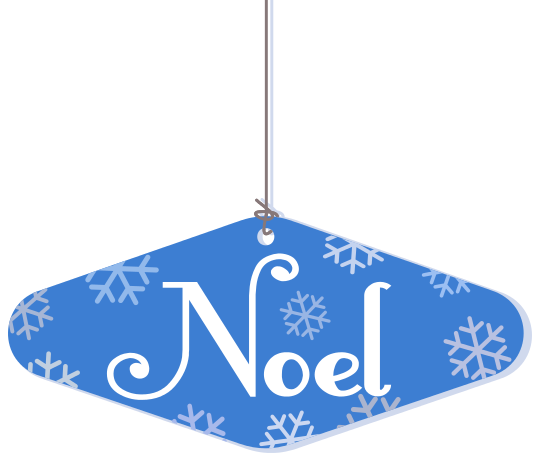 noel hanging ornament blue