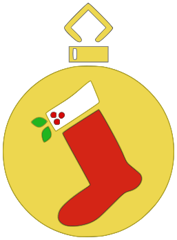 ornament stocking gold