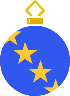 ornament 2 blue gold