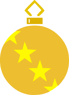 ornament 2 gold yellow
