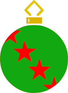 ornament 2 green red