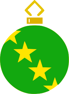 ornament 2 green yellow