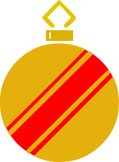 ornament angle stripe gold red