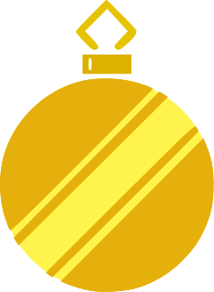 ornament angle stripe gold yellow