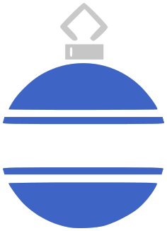 ornament ball stripe blue
