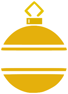 ornament ball stripe gold