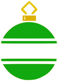 ornament ball stripe green