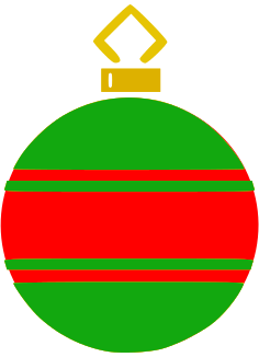 ornament ball stripe green red