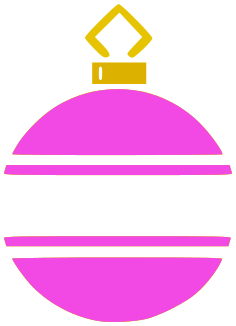 ornament ball stripe pink