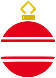 ornament ball stripe red