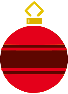 ornament ball stripe red 2