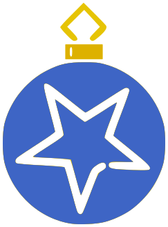 ornament big star blue