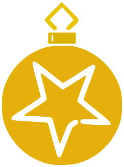 ornament big star gold