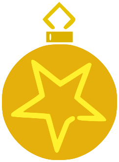 ornament big star gold yellow