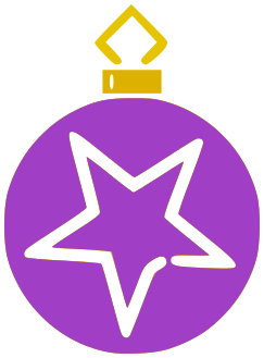 ornament big star purple