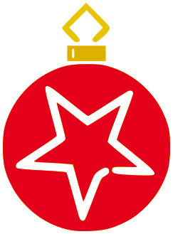 ornament big star red