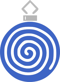 ornament spiral blue