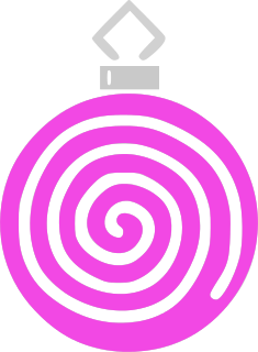 ornament spiral pink