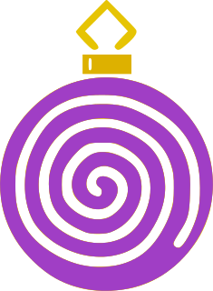 ornament spiral purple