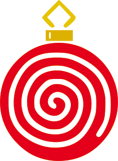 ornament spiral red