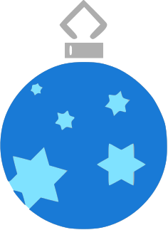 ornament stars blue cyan