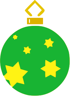 ornament stars green yellow