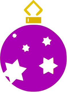 ornament stars purple
