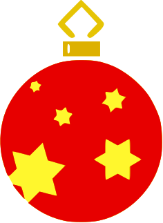ornament stars red yellow