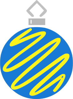 ornament zigzag blue yellow