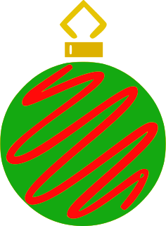 ornament zigzag green red