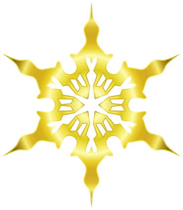 Snowflake ornament gold
