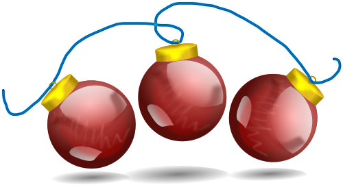 ornaments on a string