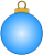 tree ornament small blue