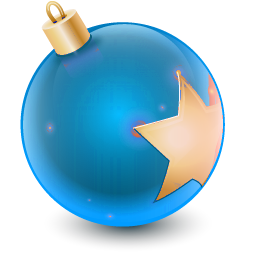 Christmas ball ornament blue