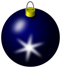 christmas bulb blue snowflake