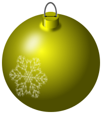 christmas bulb green snowflake