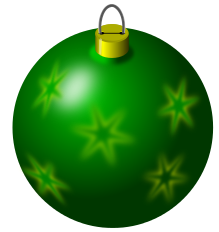 christmas bulb green snowflakes